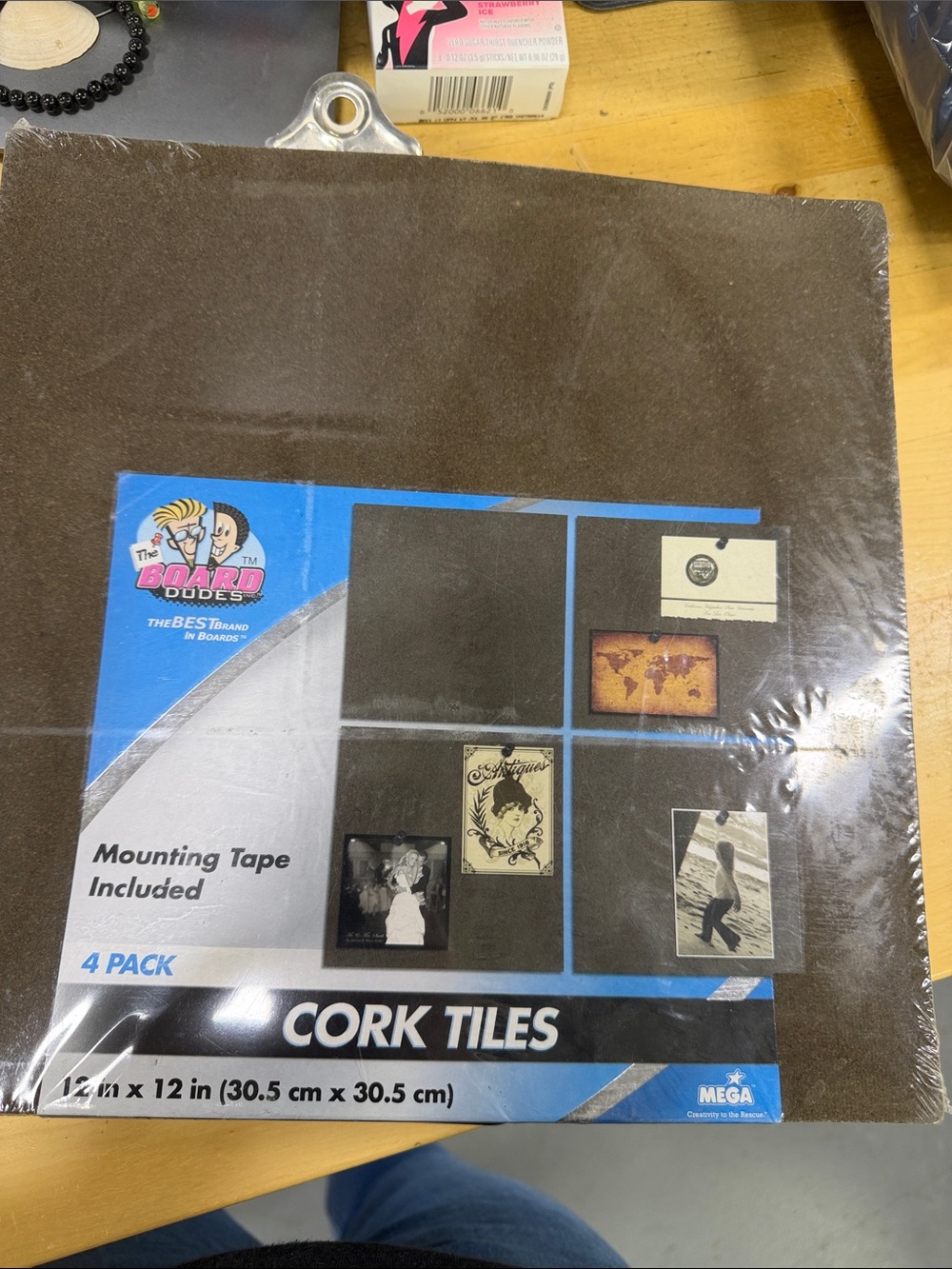 Brown Cork Tiles Wall Decor - 4 Pack
